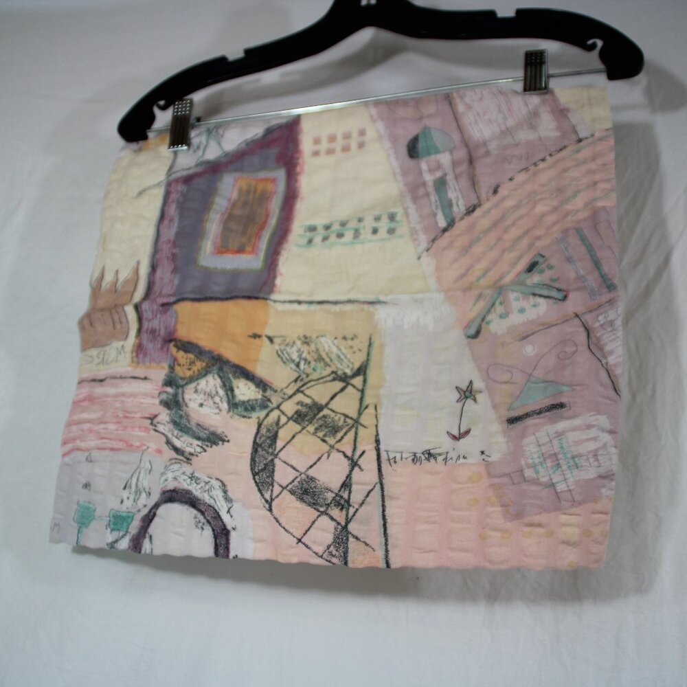 Vintage Pillow Cover Eastern Europe Prague Abstract Art Pastel Room Decor